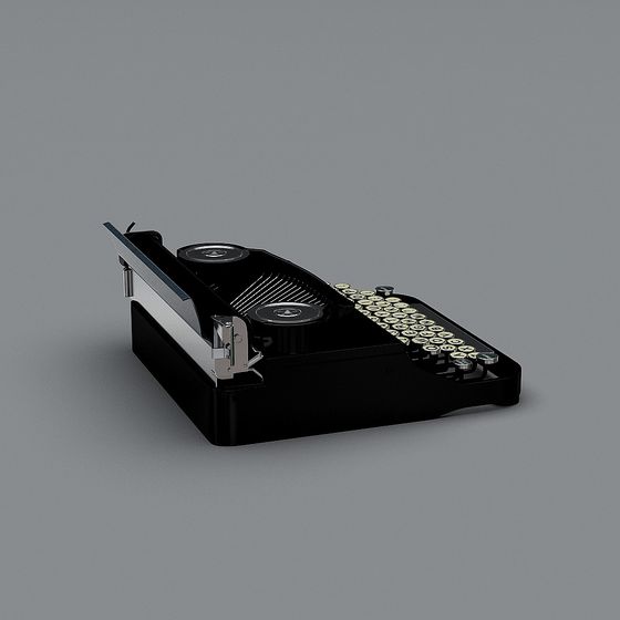 Classic Typewriter 3D model for Retro Designs
