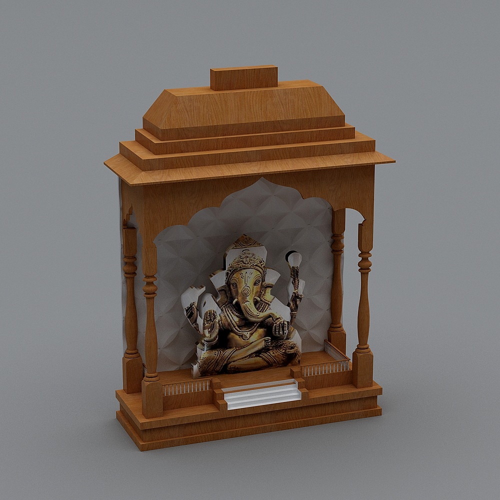 Low Poly Ganesh Temple 3D model