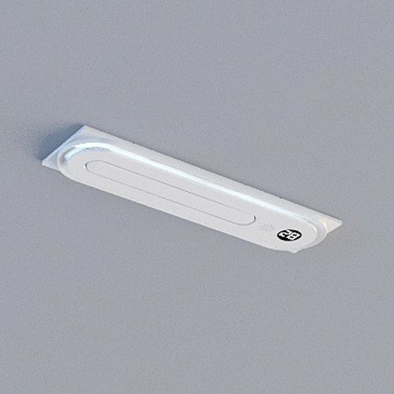 3D Buckle Panel Model in Gray