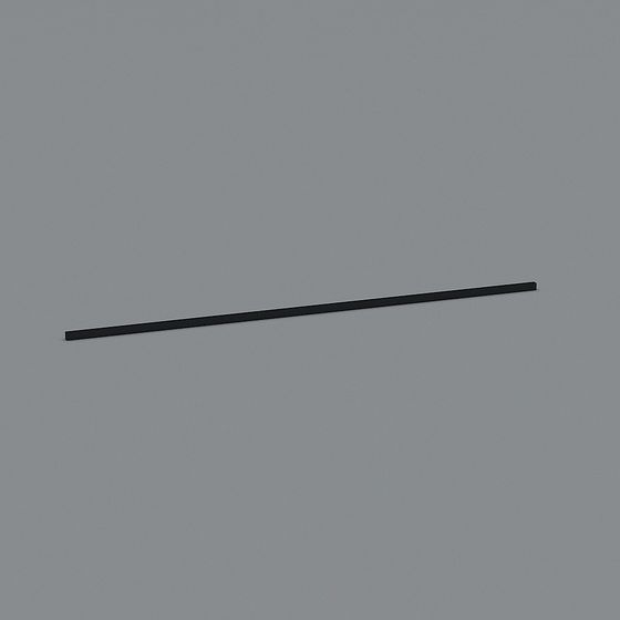 Sleek Black Line 3D model - Modern Minimalist Design