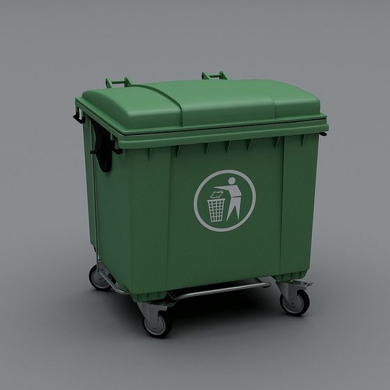 Eco-Friendly Trash Can 3D Model Design