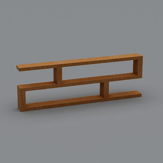 Elegant Low Poly Wood Structure 3D model
