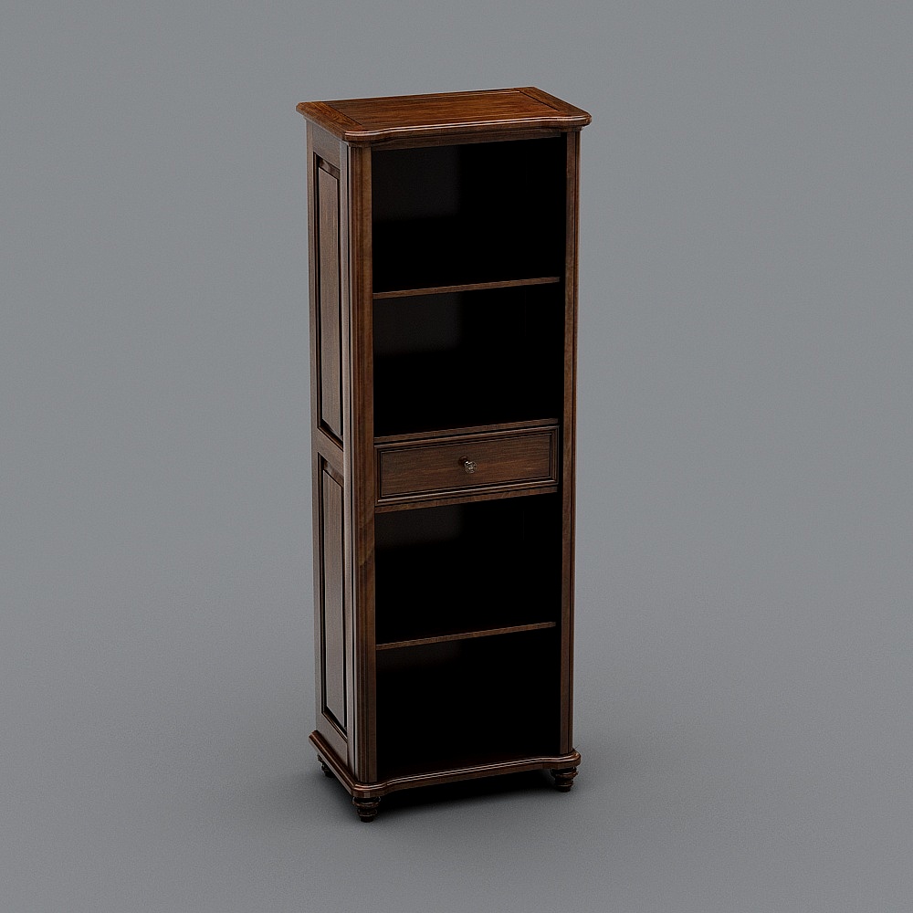 Vintage Bookshelf 3D Model for Modern Design