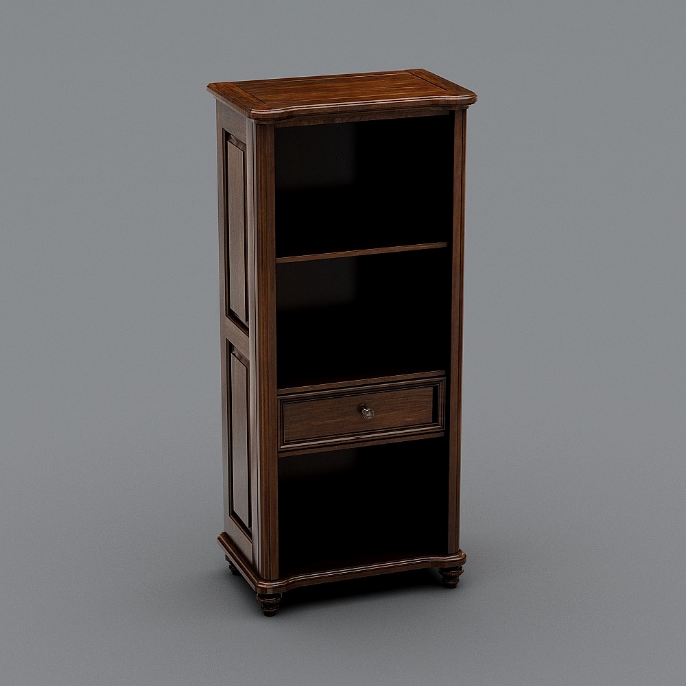 Elegant Vintage Bookshelf 3D model
