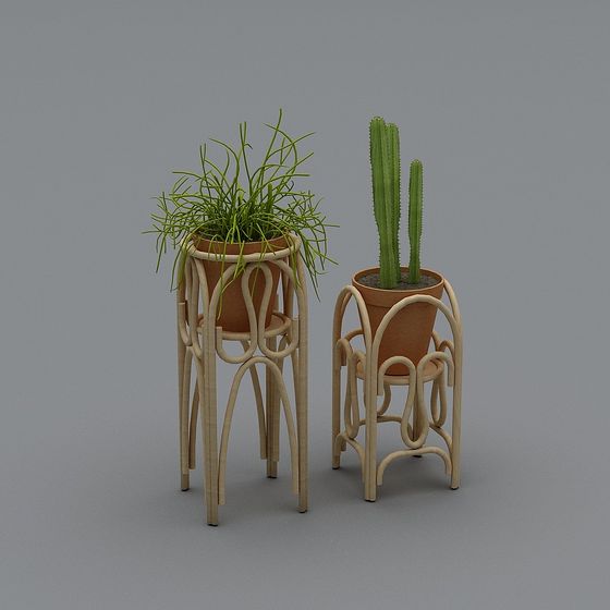 Desert Oasis Plant Stand 3D model for Creative Projects