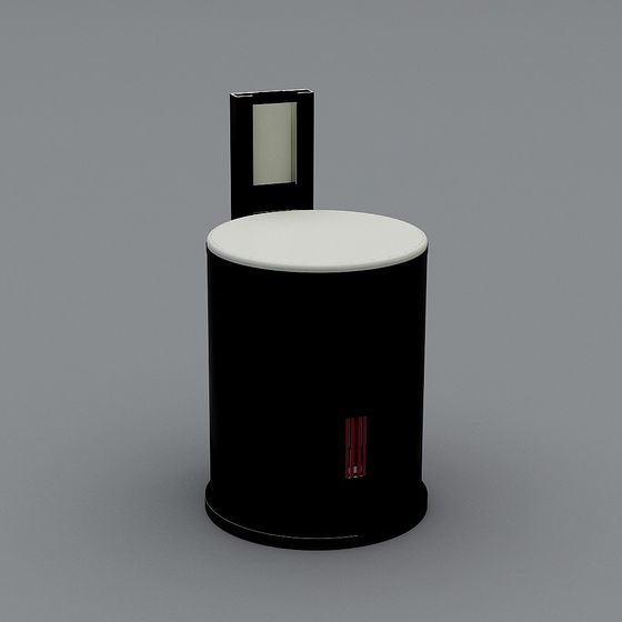 Unique Low-Polygon Black Column 3D model