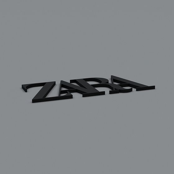 Modern ZARA Logo 3D Model