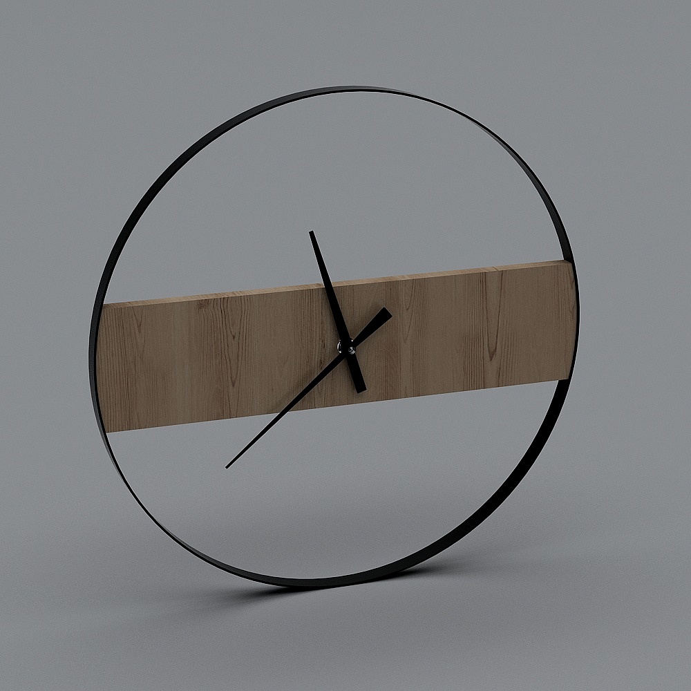 Minimalist 3D Clock Model Design