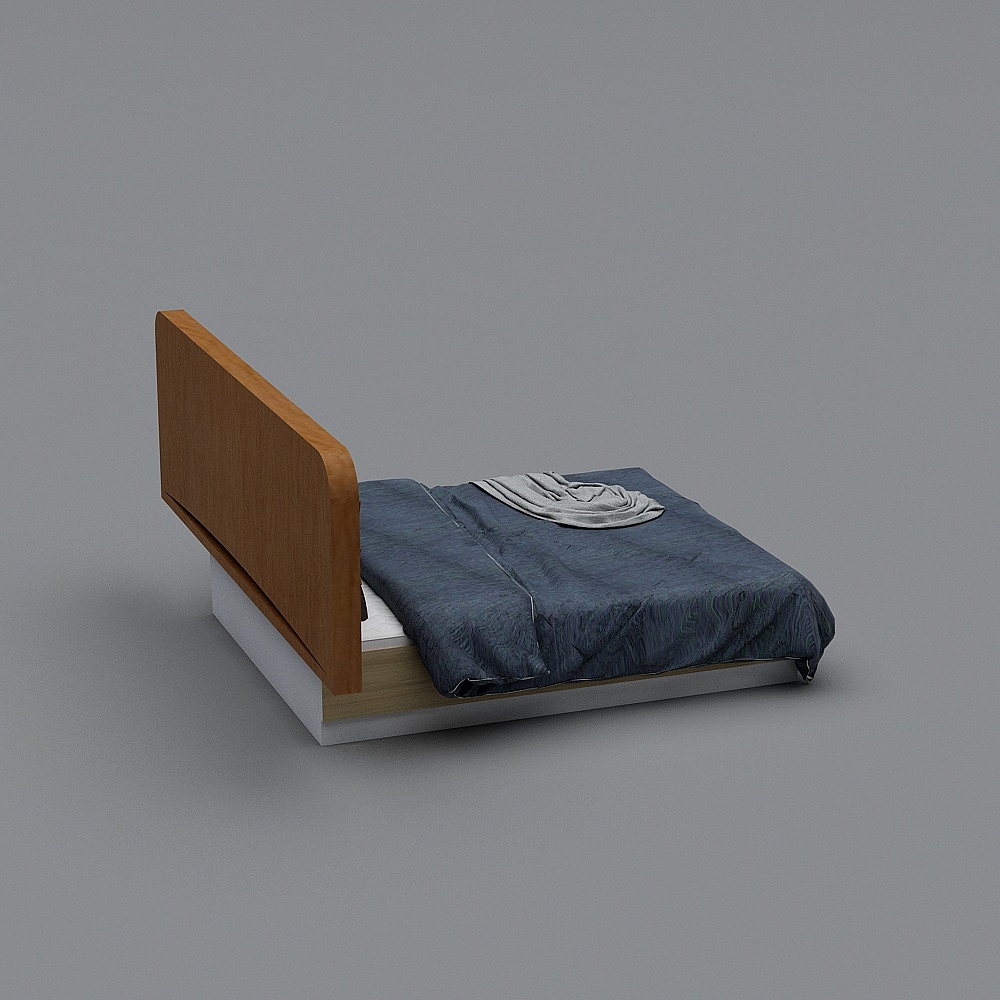 Minimalist and Practical 3D Bed Model for Modern Homes