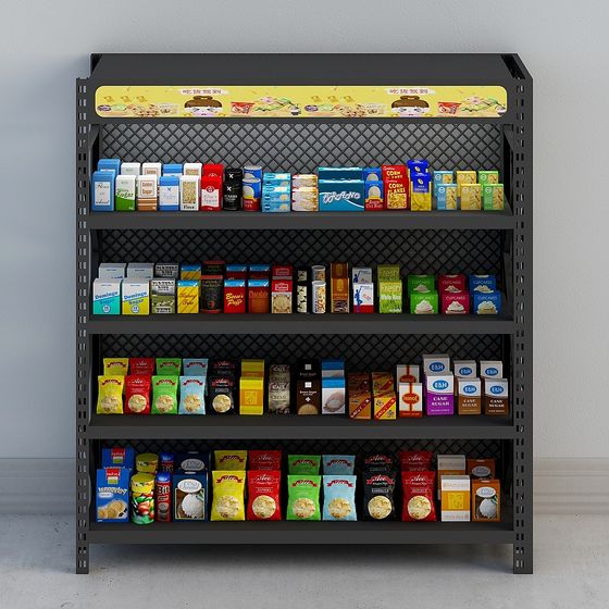 Realistic Low-Poly 3D Shelf Model for Creative Projects