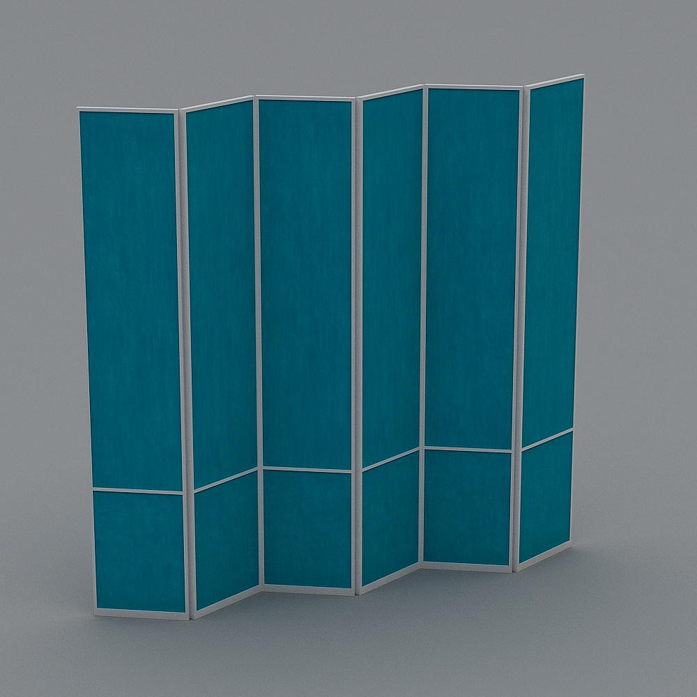 Vibrant 6-Panel Screen 3D Model