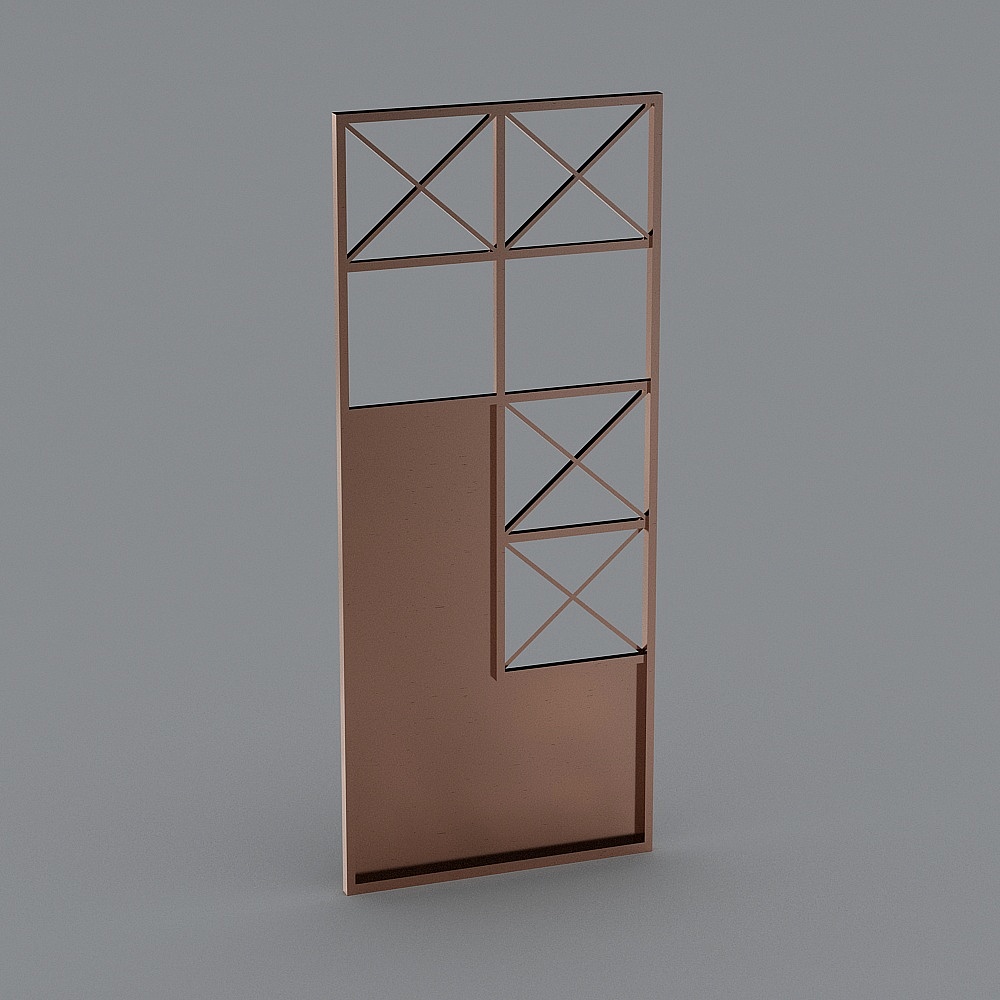 Elegant Geometric Modern Door 3D model