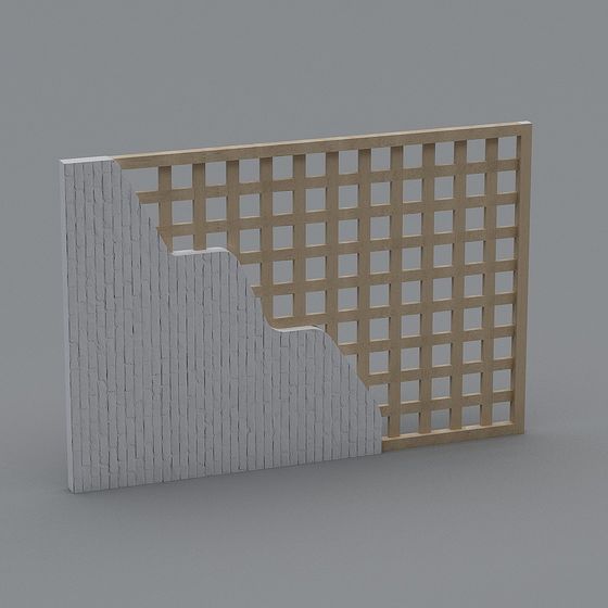 Low Polygon Brick Screen 3D model
