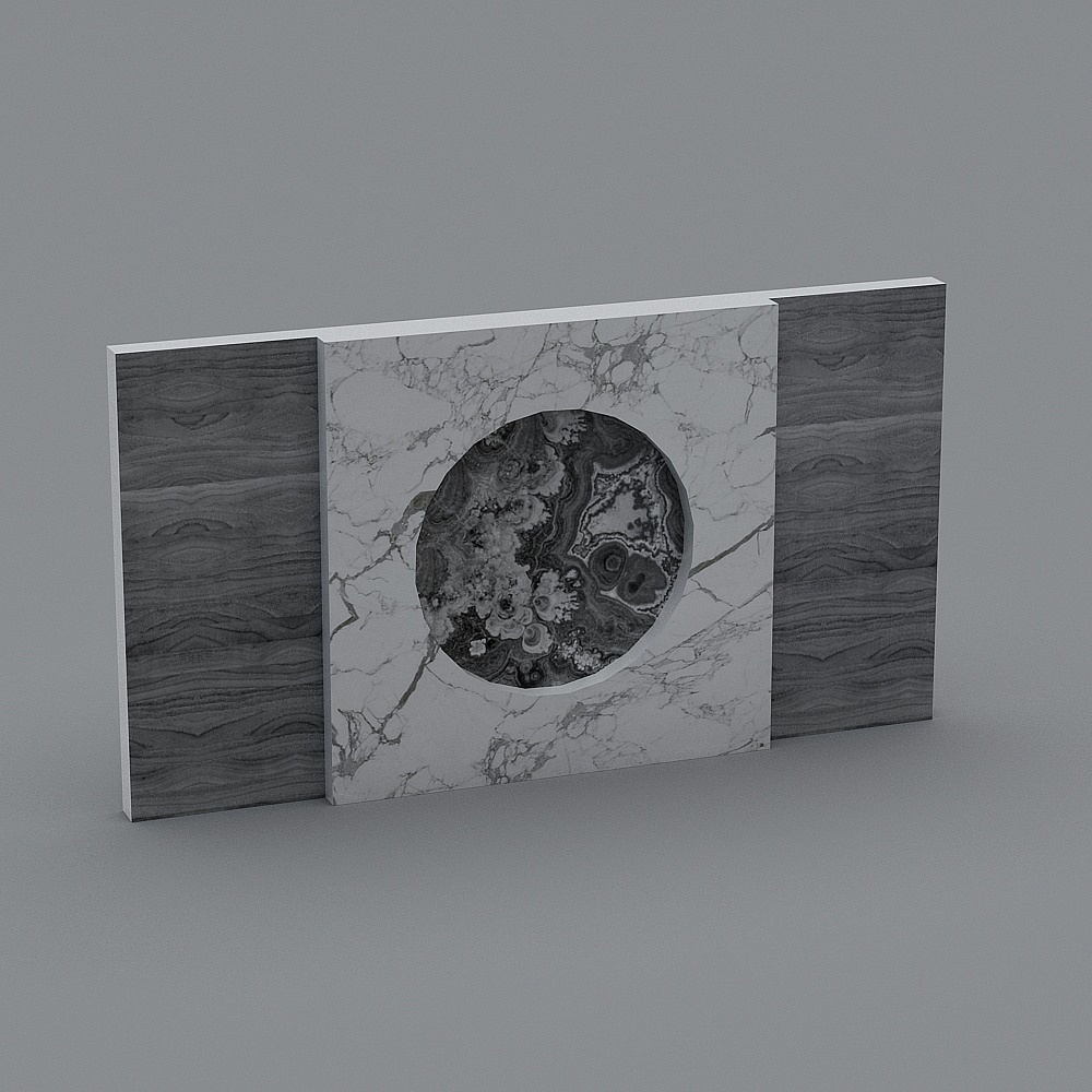 Elegant Earth Color Screen Divider 3D model