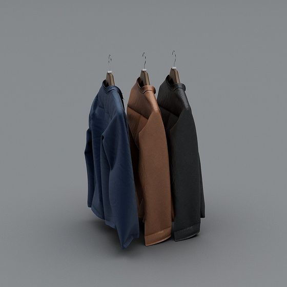 Stylish Jacket 3D Model on Hanger