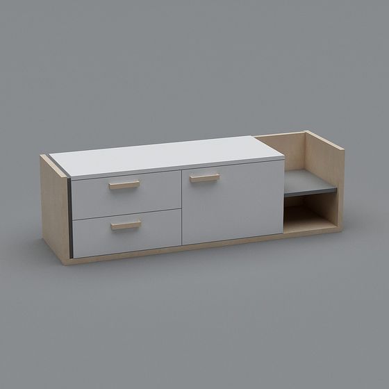 Urban Corner Storage Cabinet 3D model for Contemporary Spaces