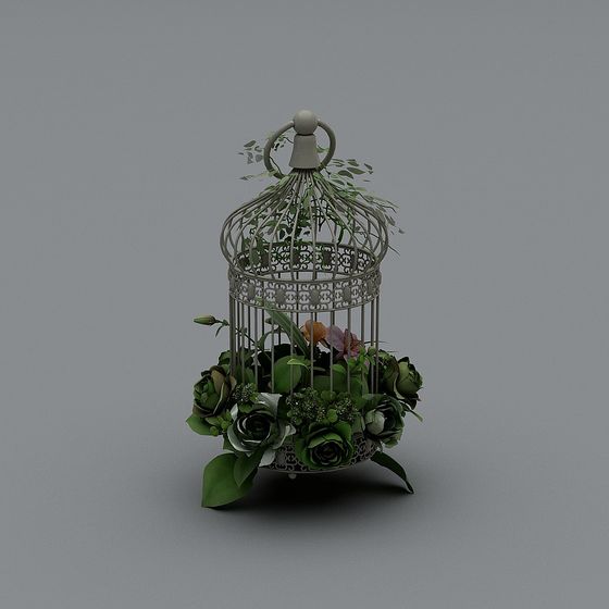 Elegant Floral Lantern 3D Model for Creative Projects