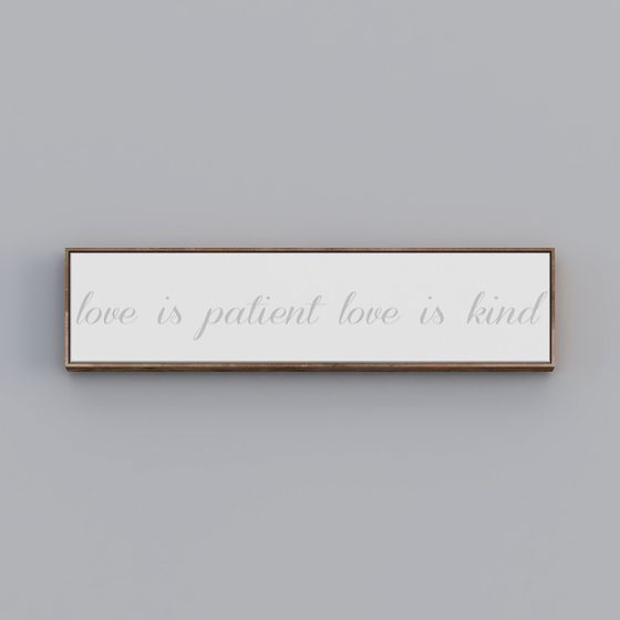Love is Patient, Love is Kind Banner 3D model