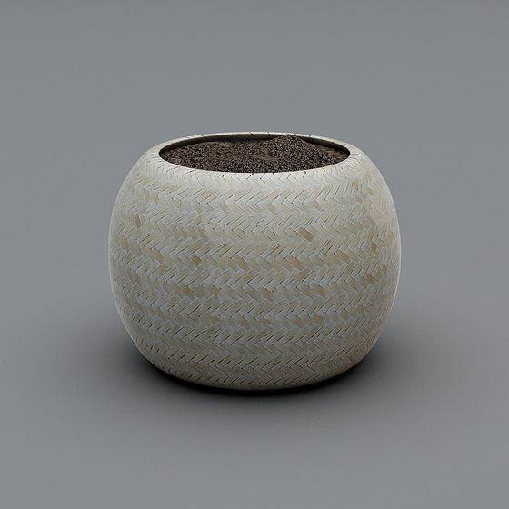 Artistic Woven Basket 3D Model for Creative Designs