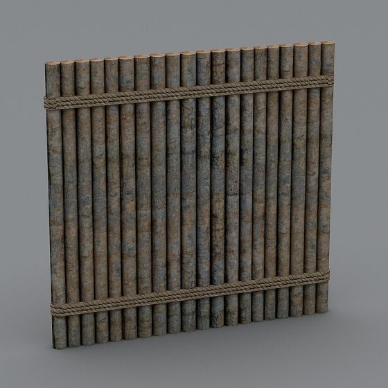Rustic Fence 3D model