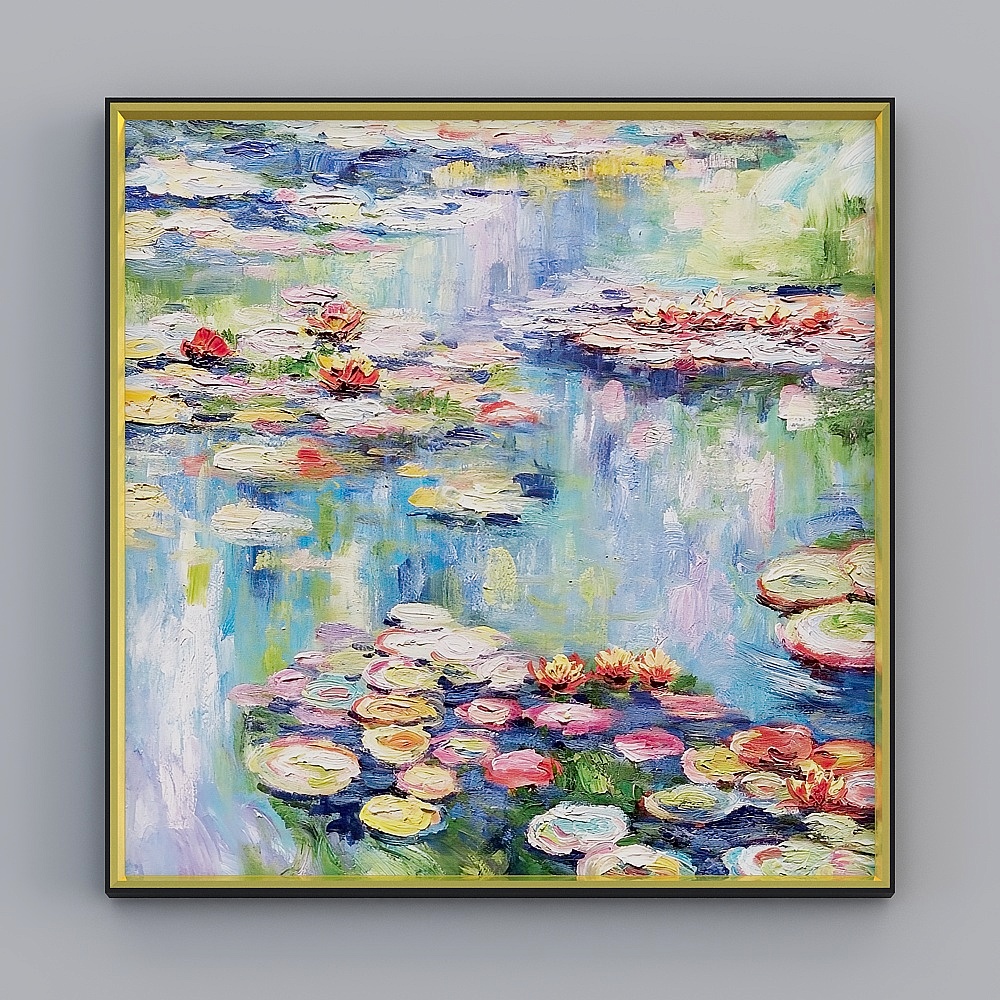 The whole house is equipped with painting - oil painting water lilies