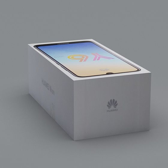 Huawei Y6 2019 Phone Packaging Box 3D Model