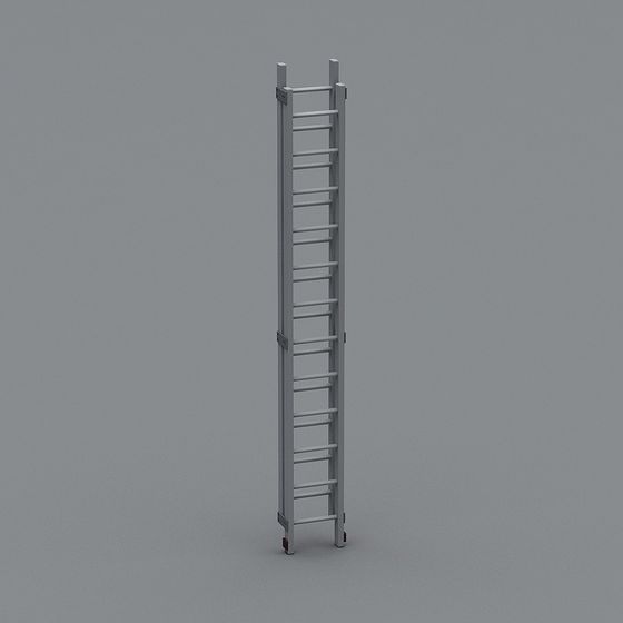 Industrial Metal Ladder 3D model