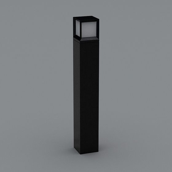 Modern Lawn Lights Landscape 3D Model