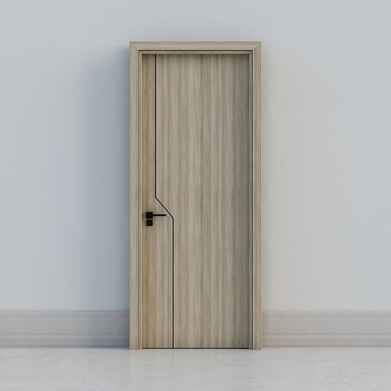 Elegant Low-Poly 3D Model Door for Contemporary Settings