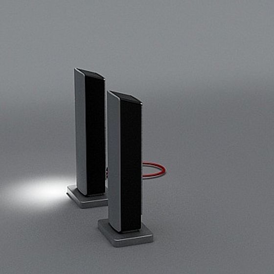 Sleek Modern High-End Speakers 3D model