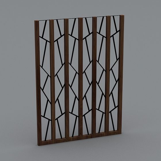 Geometric Screen Model Geometric Wood Screen 3D model for Creative Projects