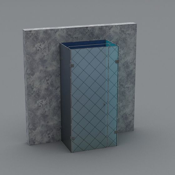 Concrete Storage Cabinet 3D model