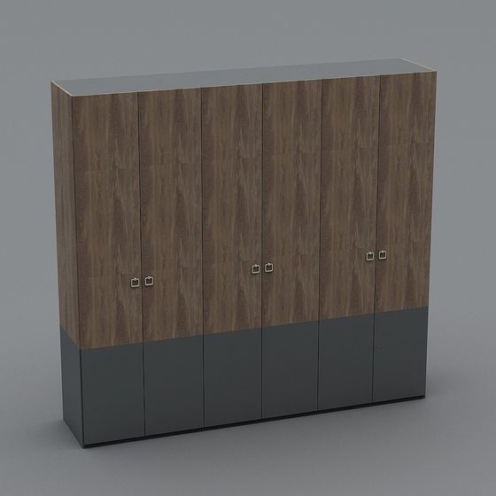 Low Poly Storage Roon Modern Low-Poly Storage Cabinet 3D model