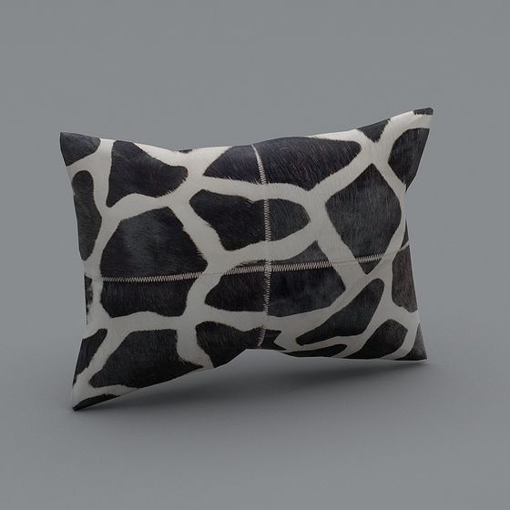 Stylish Zebra Pattern Pillow 3D Model