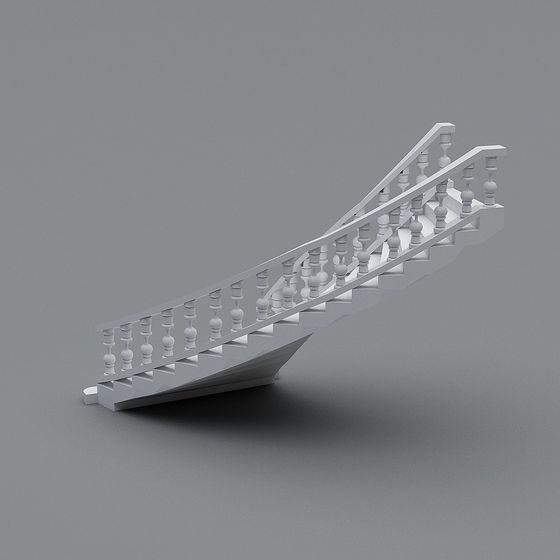 Stylish Low-Poly Staircase 3D model for Creative Projects