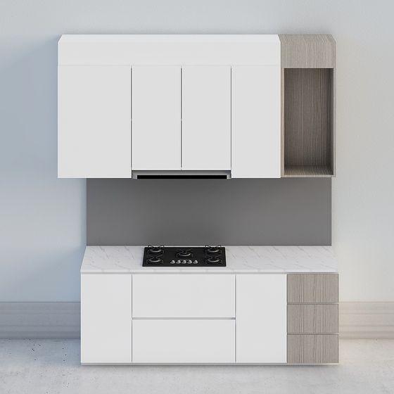 Modern Minimalist Kitchen Cabinet 3D model