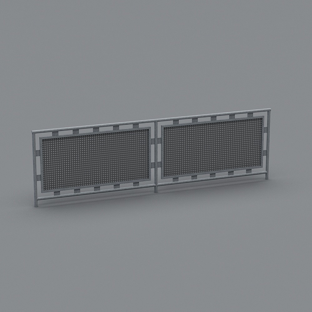 Urban Grid Fence 3D model