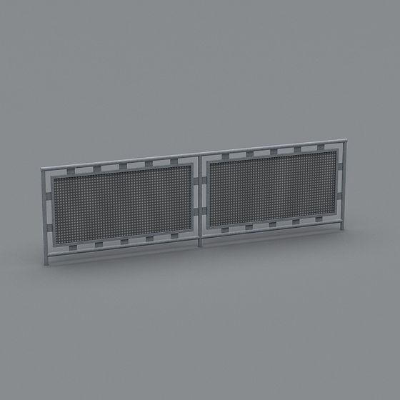 Urban Grid Fence 3D model