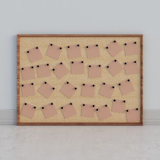 Creative Bulletin Board 3D model for Modern Spaces