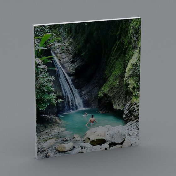 Tropical Waterfall 3D model