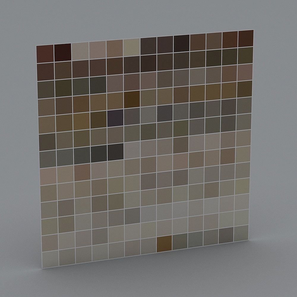 Color chart with earth tones and green shades on grey background