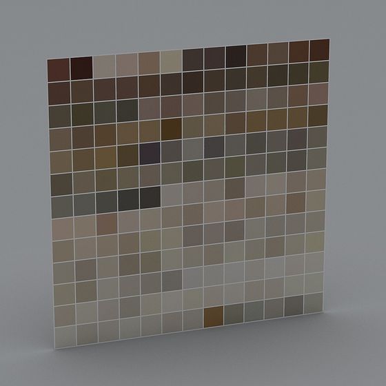 Color chart with earth tones and green shades on grey background