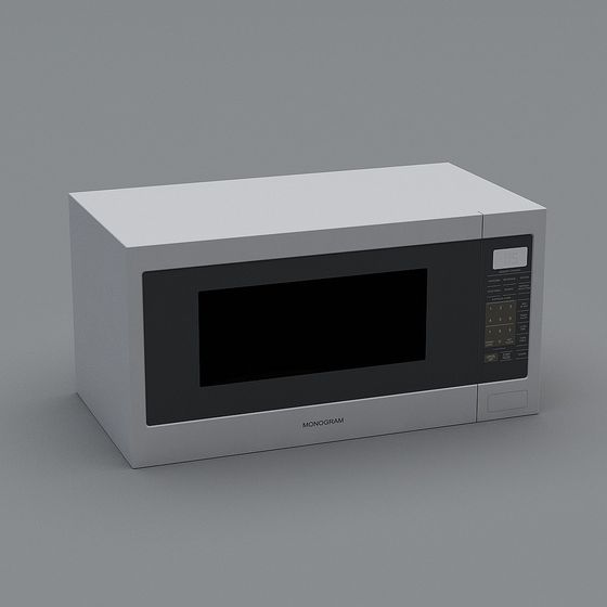 Sleek Low-Polygon Microwave 3D Model