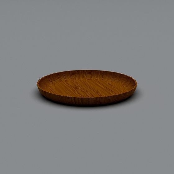 Elegant Wooden Tray 3D model for Creative Spaces