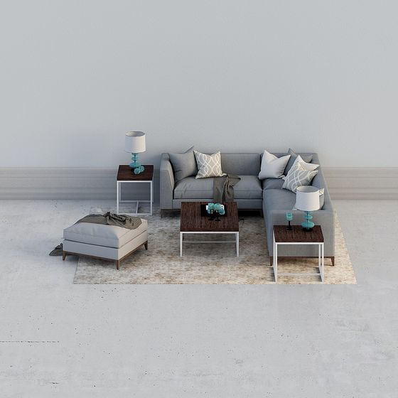 Urban Living Room 3D model