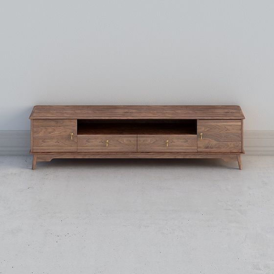 Modern Low-Poly TV Cabinet 3D model