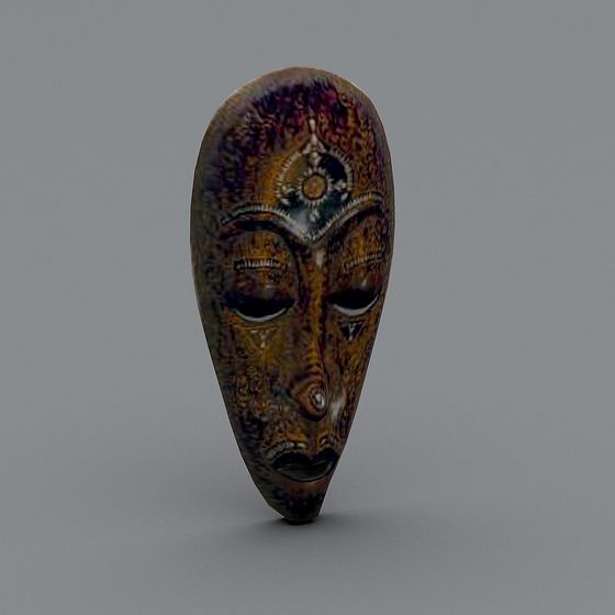 Mystical Low-Polygon Mask 3D model