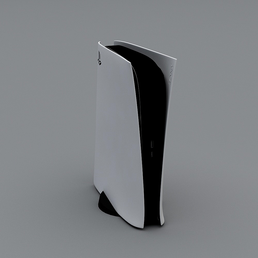 Low-Poly PlayStation 5 3D model