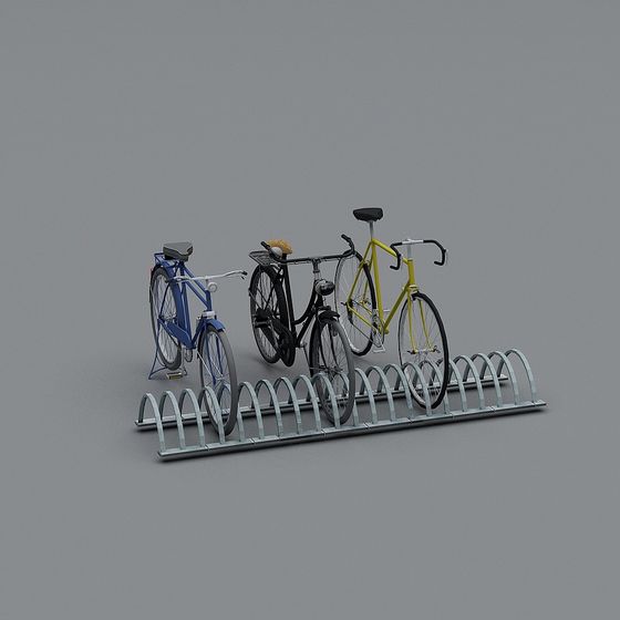 Urban Bicycle Rack 3D Model