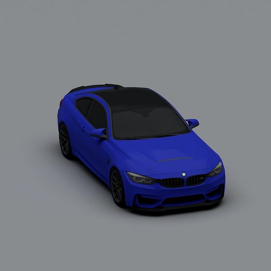 BMW M4 Coupe 3D model - Low Poly High Detail